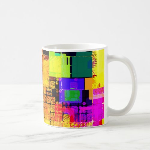 Funky Geometric Multicolored Design Coffee Mug