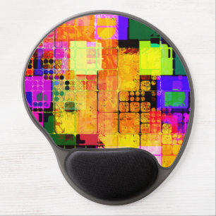 Funky Geometric Multicolored Design Gel Mouse Pad