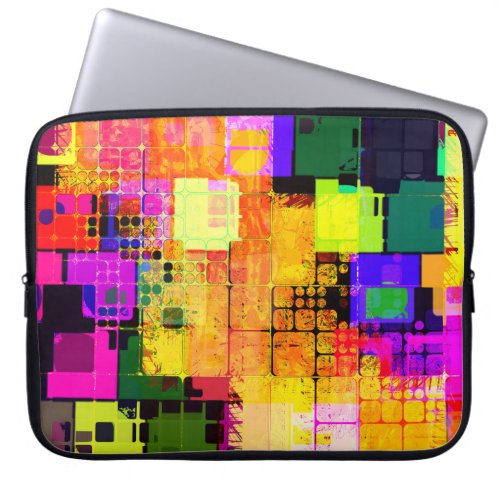 Funky Geometric Multicolored Design Laptop Sleeve