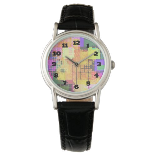 Funky Geometric Multicolored Design Watch