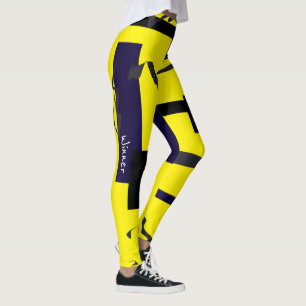 Funky Geometry Abstract Art Sport Winner Leggings