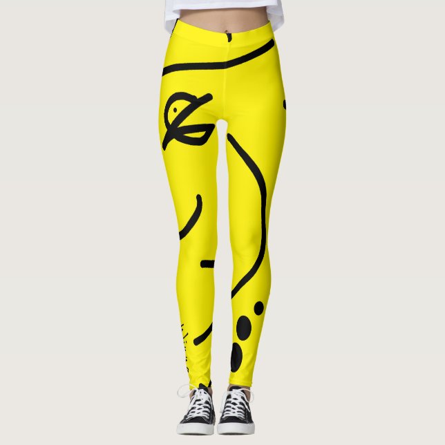 Funky Geometry Abstract Art Sport Winner Leggings (Front)