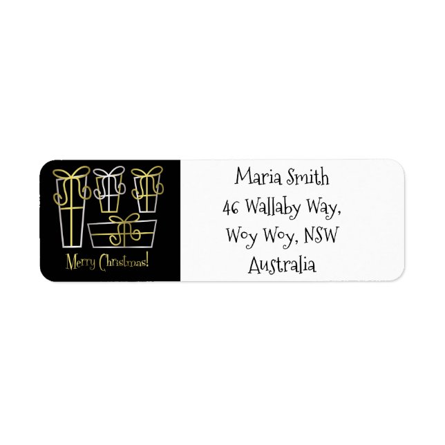 Funky gift box label (Front)