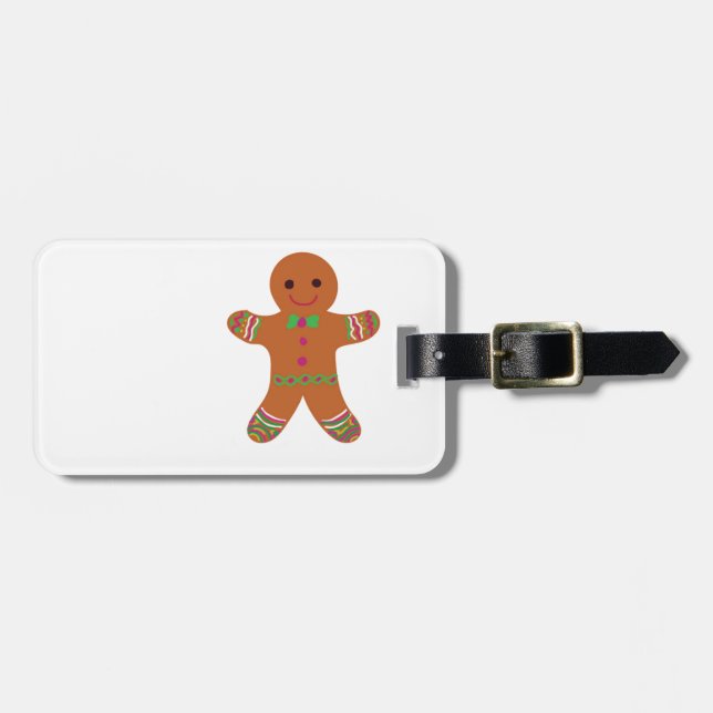 Funky Gingerbread Luggage Tag (Front Horizontal)