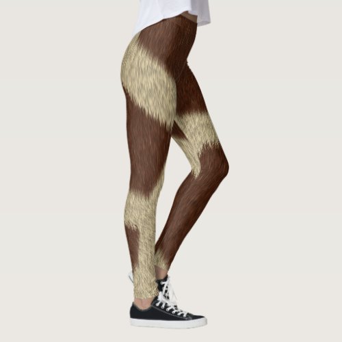 Funky Giraffe Fur Print Leggings