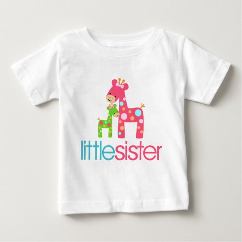 Funky Giraffe Little Sister tshirt