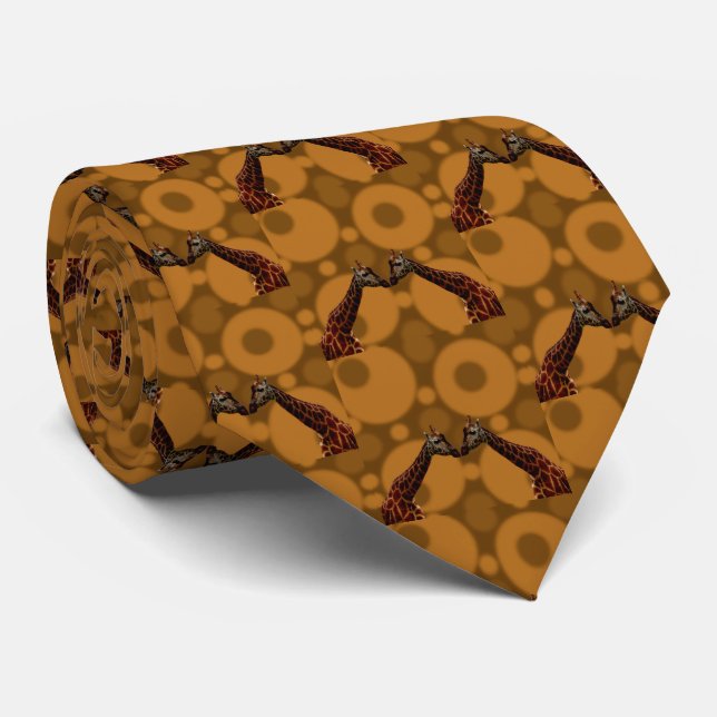 Funky Giraffes, Neck Tie (Rolled)