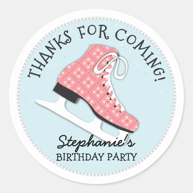 Ice Skate Stickers, Ice Skating Birthday Party, Ice Skating Party