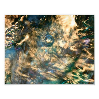 Funky Gold Abstract Colored Water Photo Print