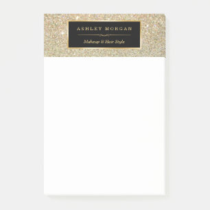 Funky Gold Glitter Sparkles Beauty Boutique Post-it Notes