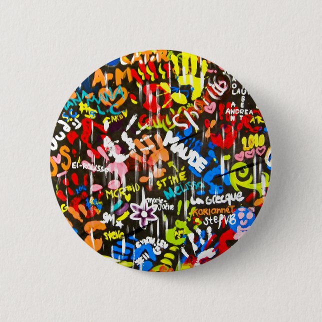 funky graffitis pinback button (Front)