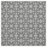 Funky Gray Faux Batik Linen Squares Pattern Fabric