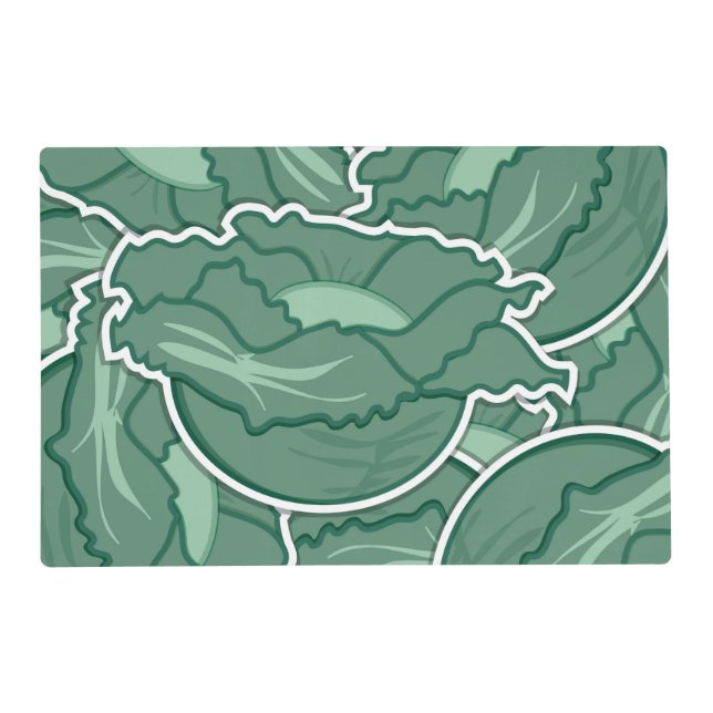 Funky green cabbage placemat (Back)
