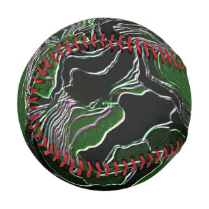 Funky Green Camo Baseball
