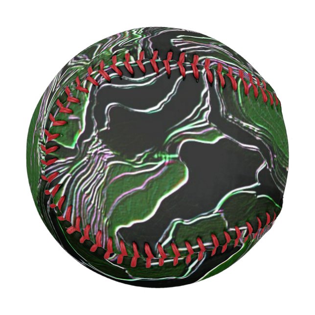 Funky Green Camo Baseball (Front Left)