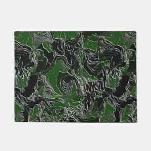 Funky Green Camo Doormat