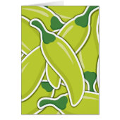 Funky green chilli peppers (Front)