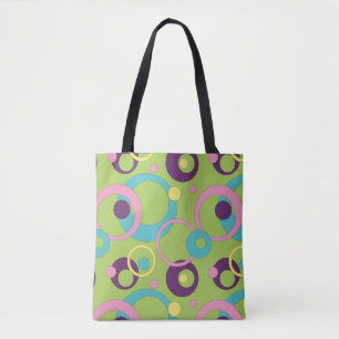 Funky Green Circles All-Over-Print Bag