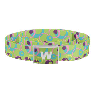 Funky Green Circles Casual Belt