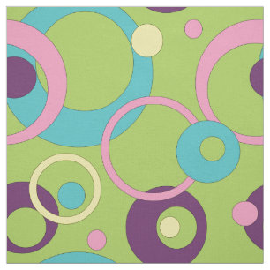 Funky Green Circles Fabric
