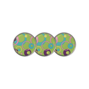Funky Green Circles Golf Ball Marker