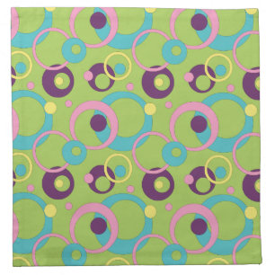 Funky Green Circles Napkin