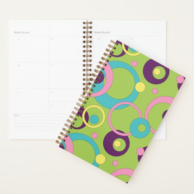 Funky Green Circles Planner (Display)