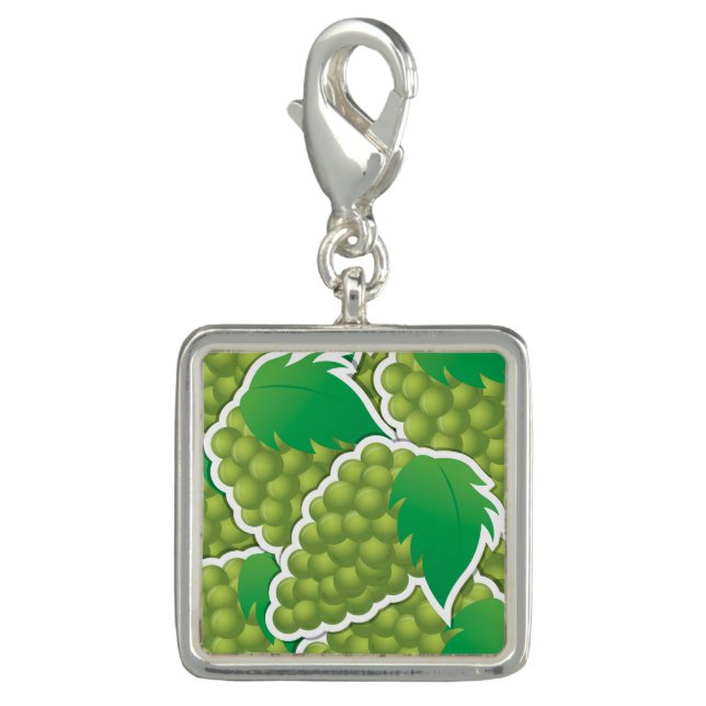 Funky green grapes charm (Front)