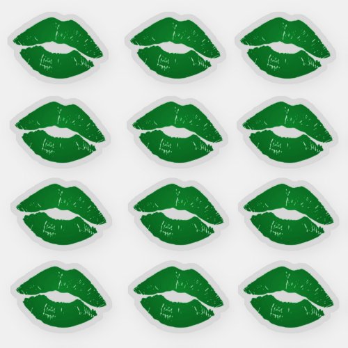 Funky Green Irish Kisses Saint Patricks Day Sticker