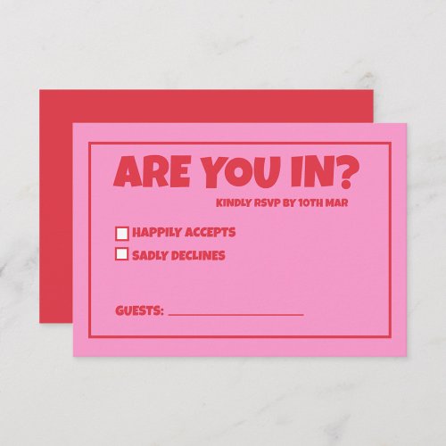 Funky Green Pink  Red Funky RSVP 