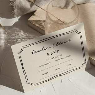 Funky Green Pink  Red Scribble RSVP  Card