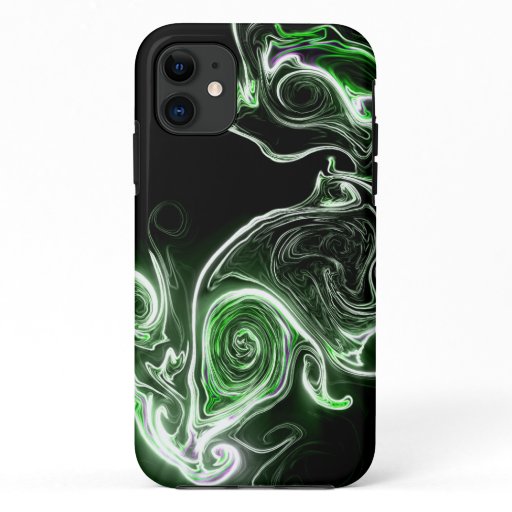 Funky Green Swirls IPhone Case