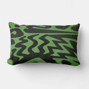 Funky Green Zigzag Pillow