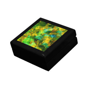Funky Greens Modern Abstract Design Gift Box