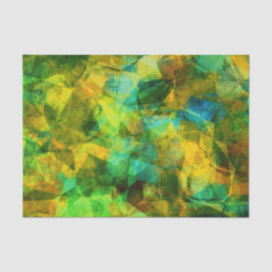 Funky Greens Modern Abstract Design Tissue Paper