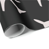 Funky Grey Plane Black Background Pilot Aviation Wrapping Paper (Roll Corner)