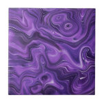 Funky Groovy Stylish Purple Curves Marble 6-6 Ceramic Tile<br><div class="desc">Looking to be a little different and original? This modern funky groovy purple marble mimic curves print wall ceramic tile is just what you need. Available in two sizes 4.25 x 4.25 and 6 x 6 inches. Please note that this is a flat color print and is not an actual...</div>