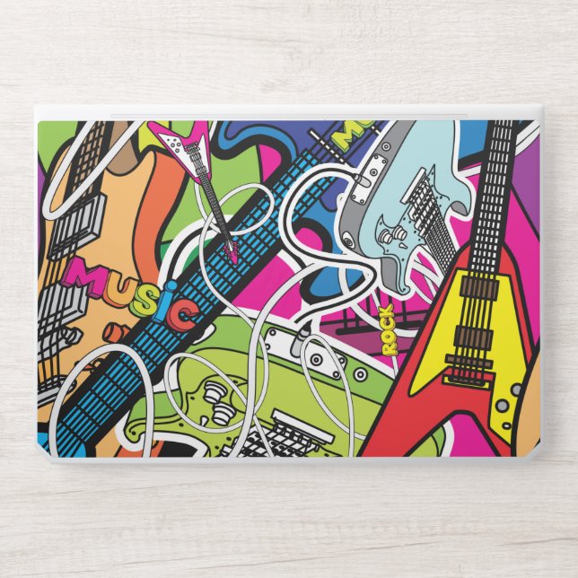 Funky Guitars HP Laptop Skin (Front)
