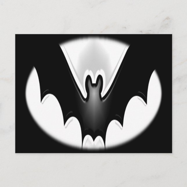 Funky Halloween Bat Postcard (Front)