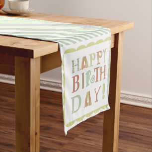 Funky Happy Birthday table runner
