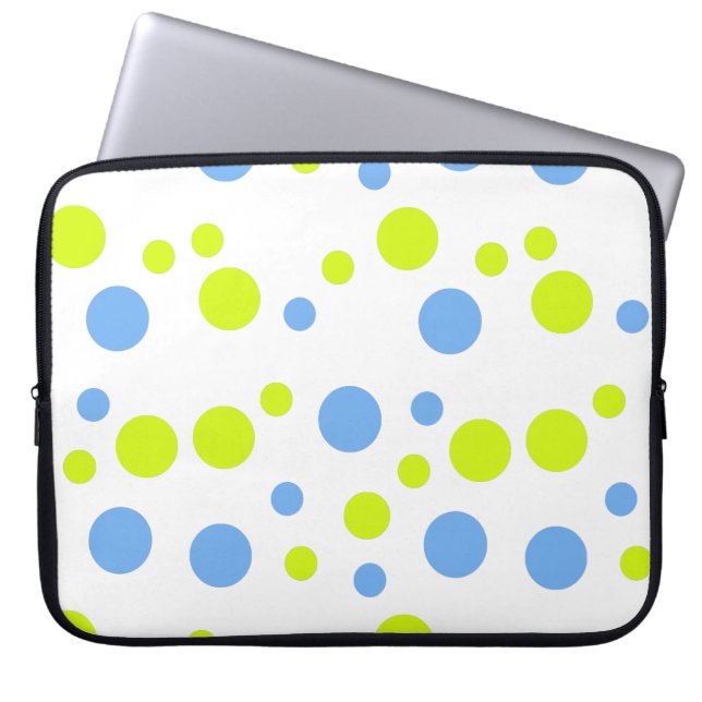 Funky Happy Bubbles Colorful Laptop Sleeve (Front)