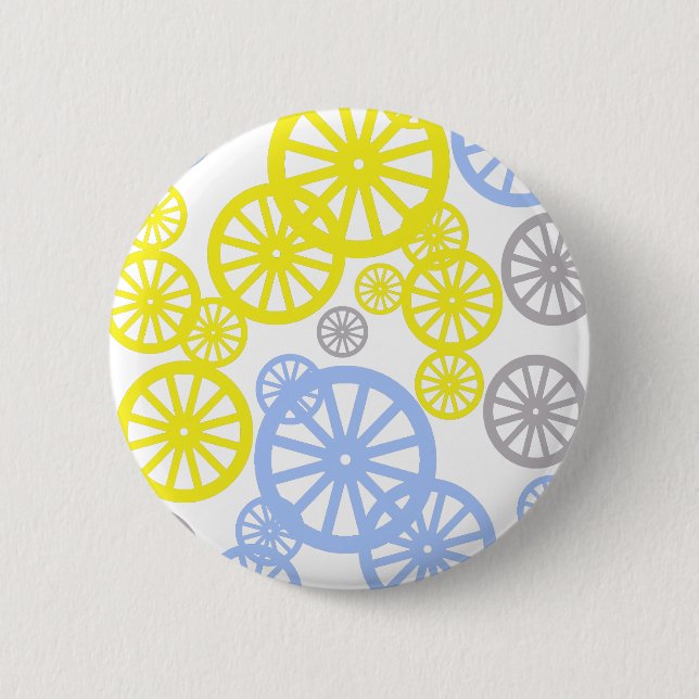 Funky Happy Wheel Circle Pattern Product Button (Front)