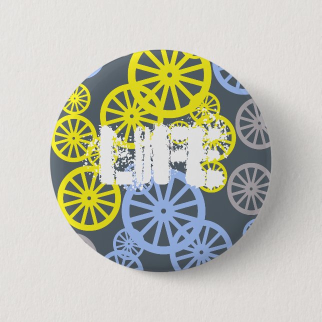 Funky Happy Wheel Circle Pattern Product Button (Front)