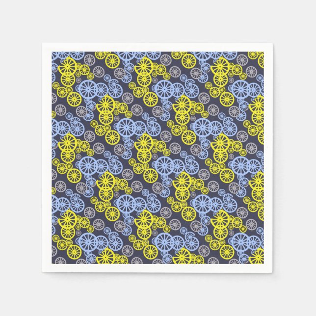 Funky Happy Wheel Circle Pattern Product Napkins (Front)