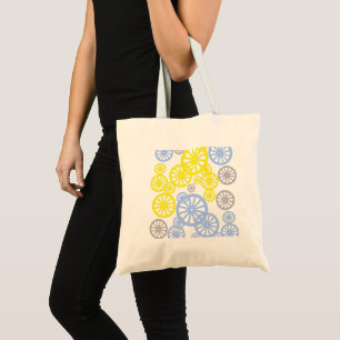 Funky Happy Wheel Circle Pattern Product Tote Bag