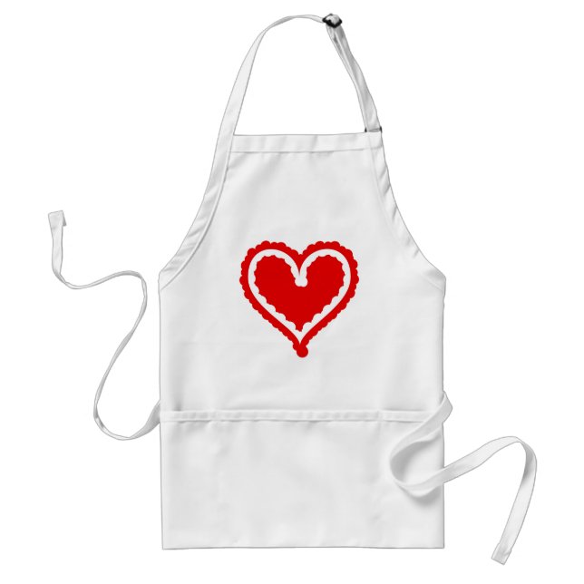 Funky Heart Adult Apron (Front)