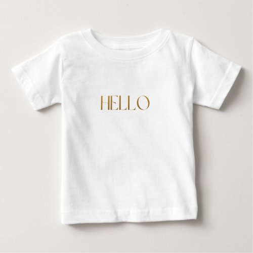 funky hello yellow gold Foil modern minimalistic Baby T_Shirt