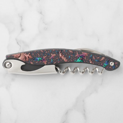 Funky Hippie Colorful Trippy Vibrant Boho Fractal Waiters Corkscrew