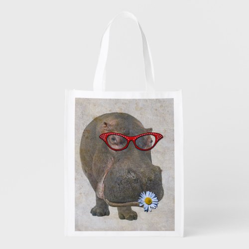 Funky Hippo Reusable Bag Reusable Grocery Bag