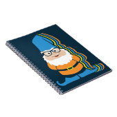 Funky Hipster Garden Gnome Illustration Notebook (Right Side)